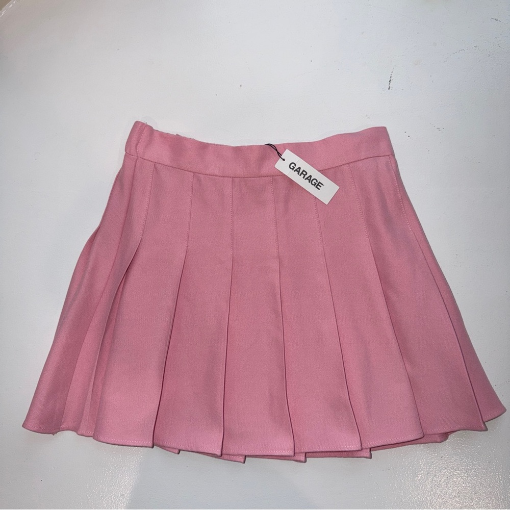 Garage Brittany Pleated Pink Skater Mini Skirt Petite Small New With Tags